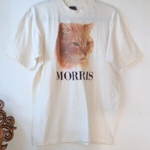 Morris Cat Print Mens/Women's Vintage Tee